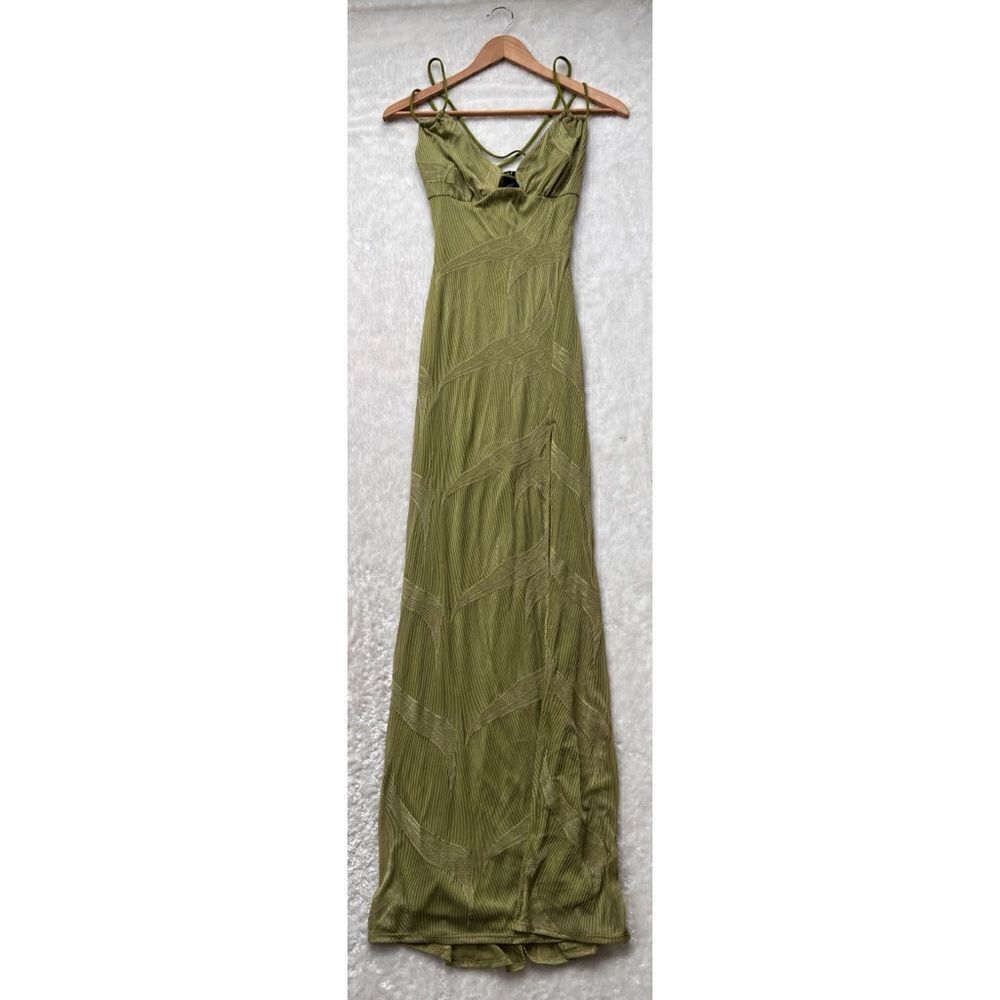 NWT WINDSOR Sunshine And Good Time V-Neck Mermaid Maxi Dress in Green, Size XS - Picture 5 of 8